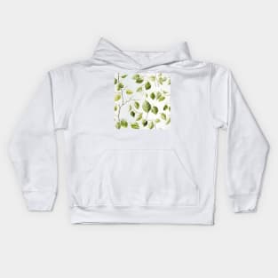 Green Leaves Pattern 5 Kids Hoodie